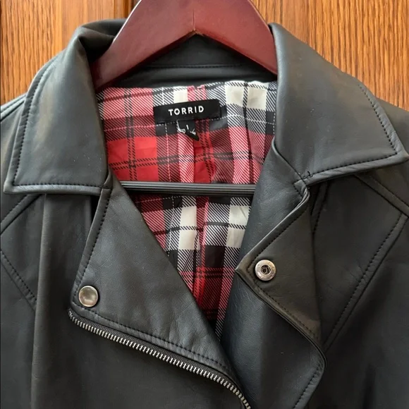 Torrid Black Leather Moto Jacket - Picture 3 of 13